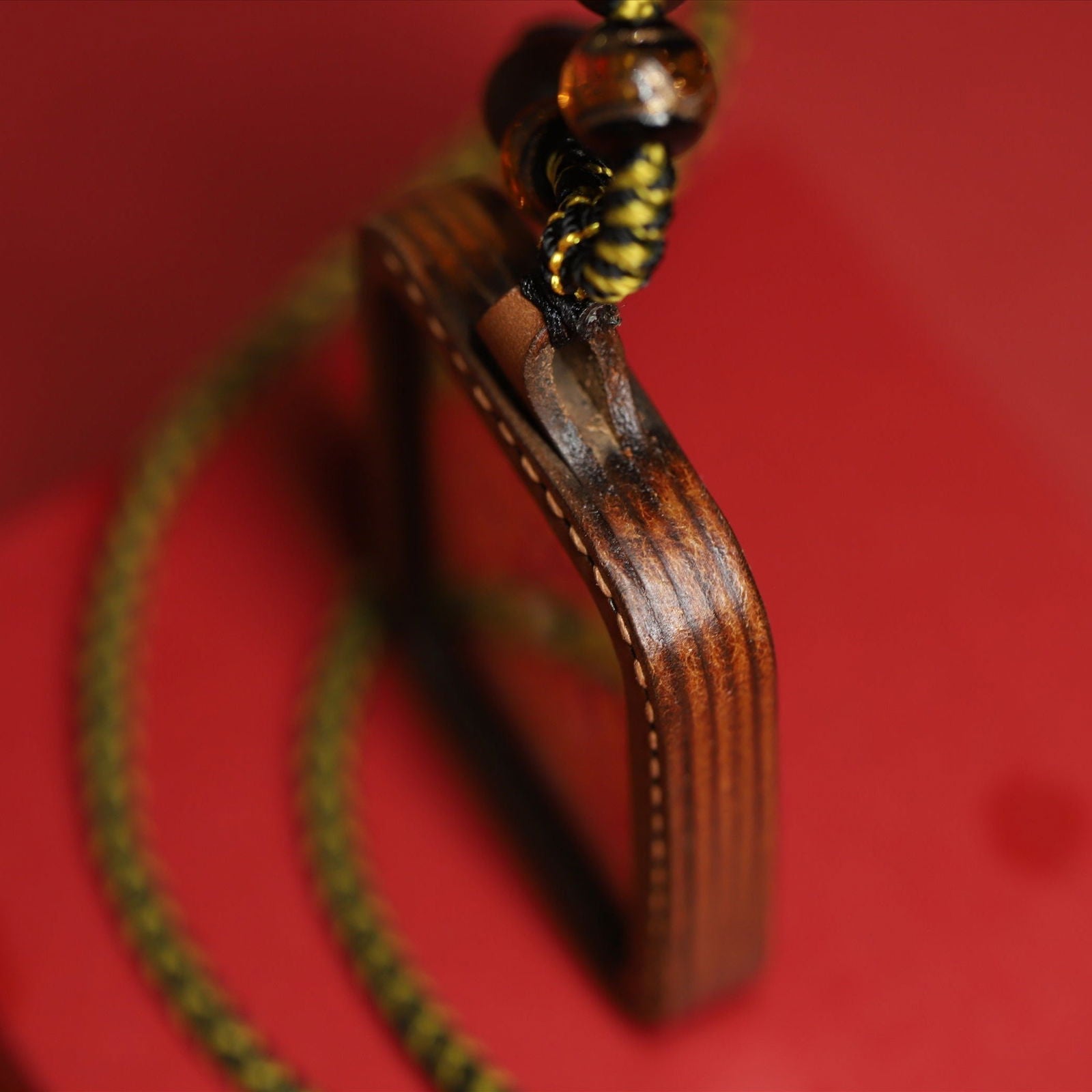 Thangka Buddha Auspicious Clouds Dragon WuYe Square Thangka - Brass Pendant in Leather Case for Wealth and Luck - Thangka Buddha - 
