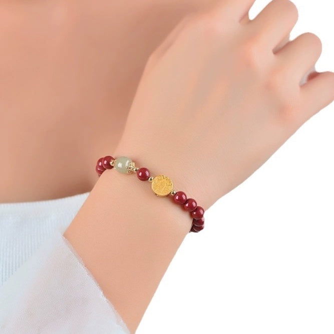 Thangka Buddha “Ben Ming Nian“ Five Directions Wealth Gods Wealth and Fortune Bracelet - Attract Abundance and Fortune in Your Zodiac Year - Thangka Buddha - 
