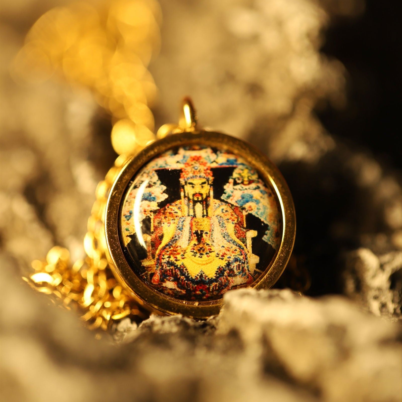 Thangka Buddha Crystal Dragon WuYe Protection and Prosperity Pendant Necklace - Thangka Buddha - Thangka Buddha