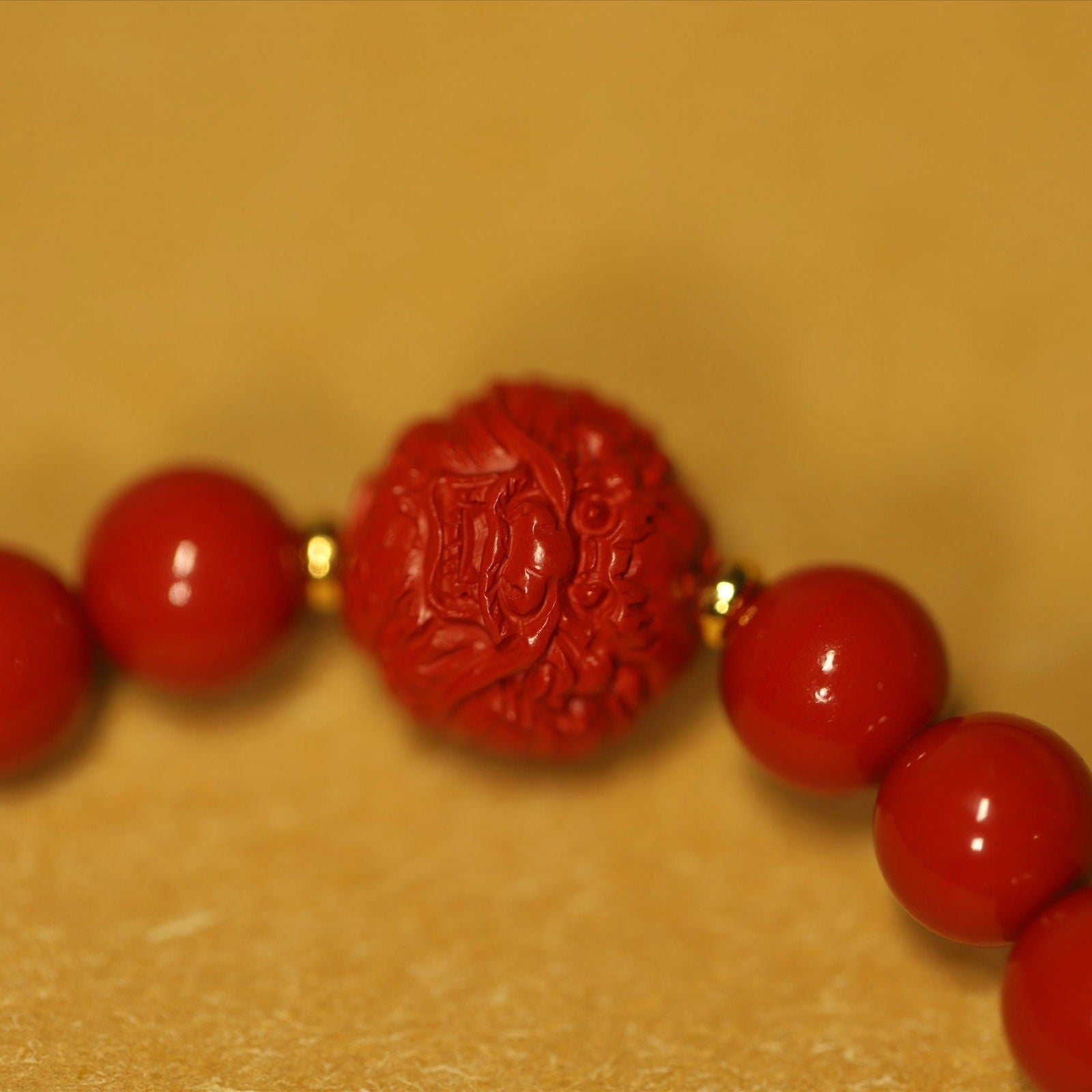 Thangka Buddha Dragon Cinnabar Energy Bracelet for Protection and Prosperity - Thangka Buddha - 