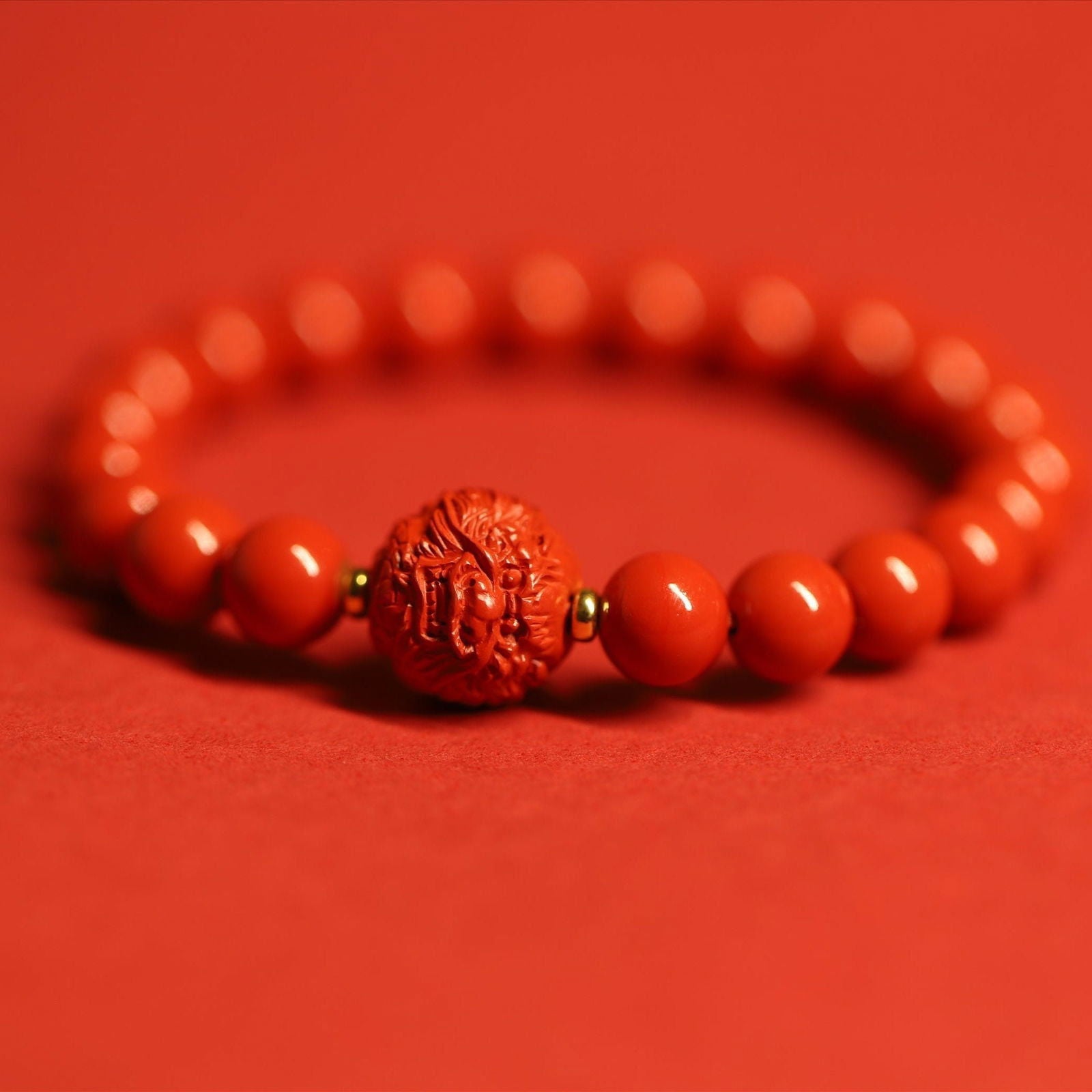 Thangka Buddha Dragon Cinnabar Energy Bracelet for Protection and Prosperity - Thangka Buddha - Thangka Buddha