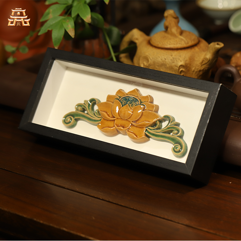 Thangka Buddha Handcrafted Liuli Lotus Ornament – A Symbol of Purity and Fortune - Thangka Buddha - 
