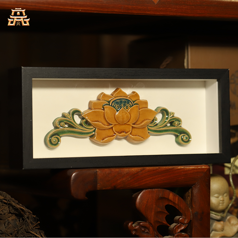 Thangka Buddha Handcrafted Liuli Lotus Ornament – A Symbol of Purity and Fortune - Thangka Buddha - 