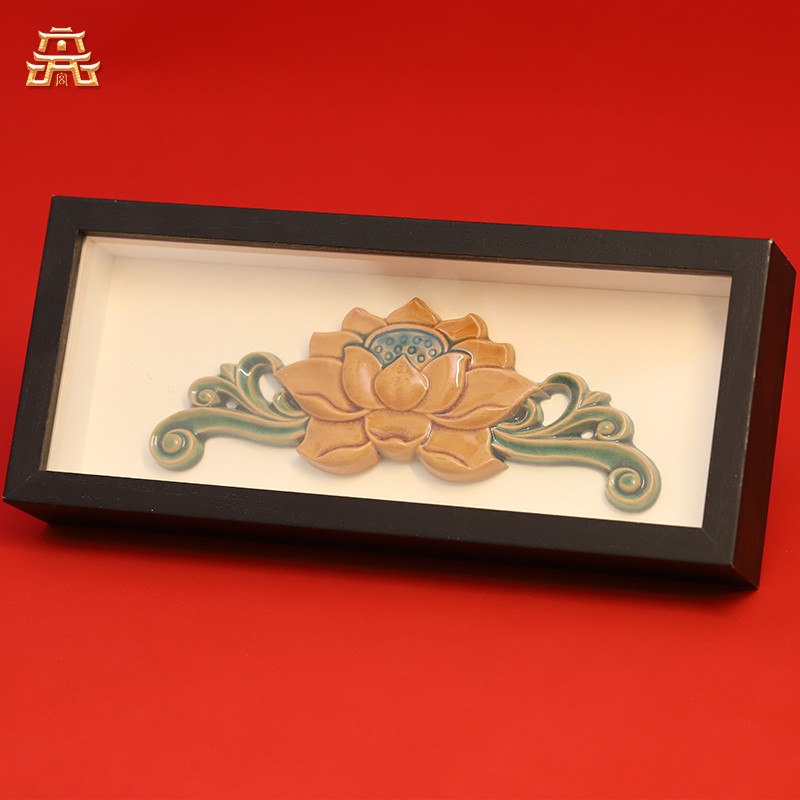 Thangka Buddha Handcrafted Liuli Lotus Ornament – A Symbol of Purity and Fortune - Thangka Buddha - 