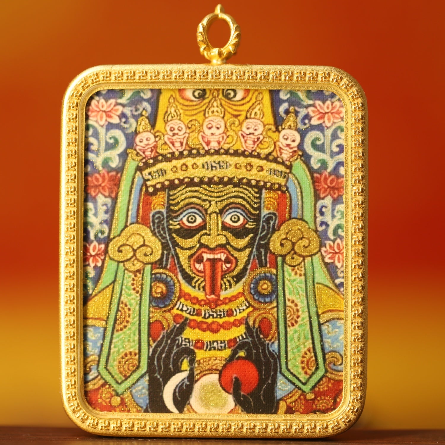 Zakiralam_Thangka_Necklace_4.5_5.5cm_Brass_Pendant_with_Mineral_Pigments_-_Thangka_Buddha_